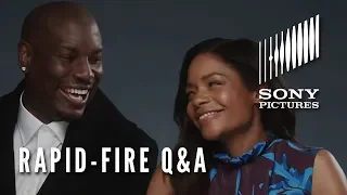 BLACK AND BLUE - Rapid-Fire Q&A (Naomie Harris & Tyrese)