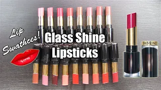 REVLON Super Lustrous GLASS SHINE Lipsticks: LIP SWATCHES & Review