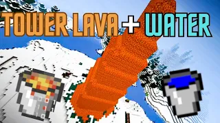 Minecraft Bedrock: How to Build  Tower Using Lava & water