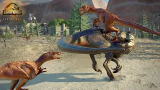 INDORAPTOR Being Hunted Down by 20 Raptors Pack | Jurassic World Evolution 2