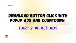 Download button click with popup ads and countdown | #Part2 Fixed Ads