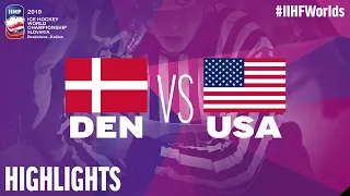 Denmark vs. USA - Game Highlights - #IIHFWorlds 2019