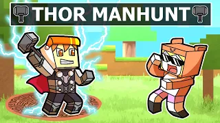 Minecraft Manhunt but I'm Thor