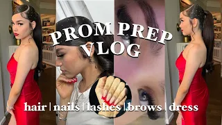 PROM PREP VLOG || HAIR | NAILS | LASHES | BROWS | OUTFIT | MAKEUP