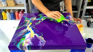 Purple Glory! Gorgeous Acrylic Pour Paintings in All Shade of Purple!