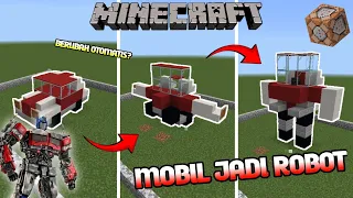 TUTORIAL BUAT MOBIL BERUBAH JADI ROBOT TRANSFORMERS | TUTORIAL COMMAND BLOCK | MINECRAFT INDONESIA