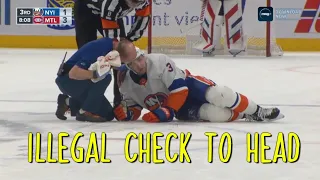 Brendan Gallagher Match Penalty against Adam Pelech