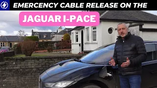 How to release the charging cable on the Jaguar I-PACE (emergency release)