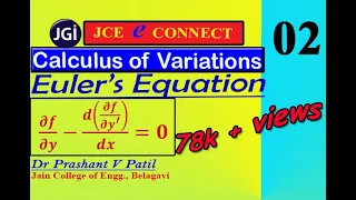 Derivation of Euler's Equation || Calculus of Variations || 18mat31 || Dr Prashant Patil