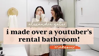 I Made Over A YouTuber's Rental Bathroom! | With Wendy bathroom makeover