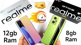 Realme GT Neo 2 vs Realme X7 Max Speedtest Ram Management 12gb vs 8gb which is best 🔥🔥🔥