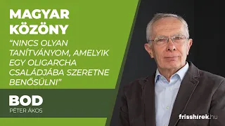 Bod Péter Ákos: „Nincs olyan tanítványom, amelyik egy oligarcha családjába szeretne benősülni”