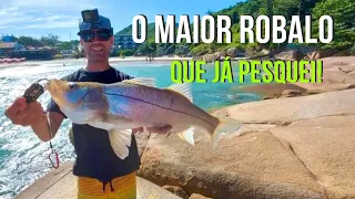 QUASE CORTOU A LINHA DE TÃO BRUTO - pesca de robalo - Florianópolis SC