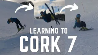 Learning to Cork 7 on Skis | Cork 7 Progression