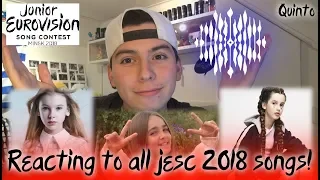 Junior Eurovision 2018 - Quinto Reaction to all songs!