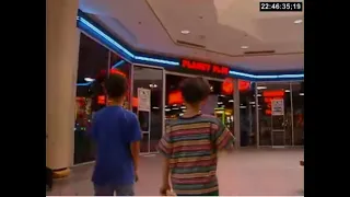 Hanging out inside the arcade at a mall in 1998