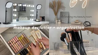 organizing + decluttering my makeup collection! beauty room reset ♡