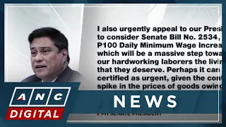 PH senators urge Marcos to back wage hike bill | ANC