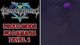 Kingdom Hearts - Tiger Head Boss Fights - Proud Mode No Damage Level 1