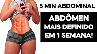 BARRIGA TANQUINHO EM UMA SEMANA! 5 MIN de Treino Abdominal para Definir Abdomen Rápido!