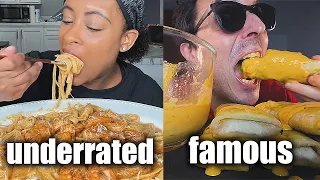 FAMOUS VS UNDERRATED mukbangers