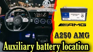 Mercedes Benz 2019,2020,2021,2023 Auxiliary battery location.