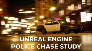 UNREAL ENGINE 5 City Sample Police Chase Study | Rush Hour Vehicle Animator