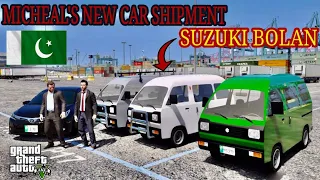 GTA 5 Pakistan | Micheal's New Car Shipment | Suzuki Bolan | Real life mod | Urdu | MZB GAMER
