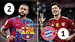 Barcelona vs Bayern Munich highlight 2021 - 2022 UEFA Champions league