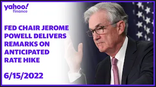 Fed Chair Jerome Powell delivers remarks on rate hike