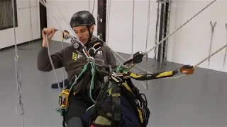 Loop Rescue from casualty's descender side, Level 3