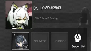 Why Do I Play Elite 0 Level 1 in Arknights?