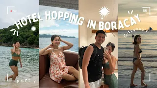 boracay vlog part 1: hotel hopping from station 3 to zero + food recos ♡