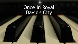 Once in Royal David's City - Christmas piano instrumental with lyrics