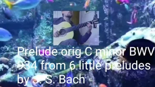 Prelude orig C minor BWV 934 from 6 little preludes by J. S. Bach