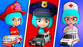 PoliceGirl, FireGirl and Doctor Song | Choose Your Hero! | Nursery Rhymes by Lights Kids 3D