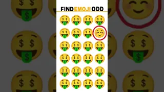 FIND THE ODD EMOJI OUT #62 #shorts #howgoodareyoureyes #puzzlegame #emoji #emojichallenge