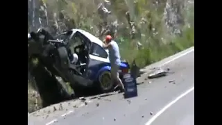 Unfal beim Bergrennen in Italien. Georg Plasa mit seinem neuen BMW tödlich verunglückt.
