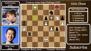 "Best Game Of Round 1" || Ding Liren vs Daniil Dubov || Lindores Abbey Rapid (2020)