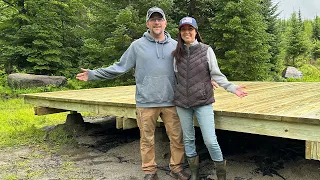 We're REALLY Committed NOW! Building our REMOTE CABIN in the WOODS   (Part 2)