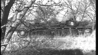 A French Char 2C Tank being tested after World War I. HD Stock Footage