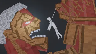 Armored Titan Vs People In People Playground