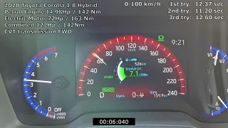Toyota Corolla 1.8 Hybrid Acceleration