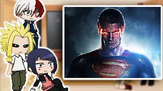 Class 1A react to Deku as SuperMan || Gacha React || MHA