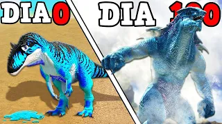 O PEQUENO GIGA EVOLUIU PARA O ELEMENTAL ICE KING TITAN GIGANTE! 100 DIAS ARK