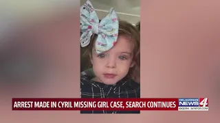 Arrest made in Cyril missing girl case, search continues