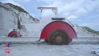 Stone machinery  twin-blade rock rail saw Natural Stone Cutting Machine for Granite Quarry