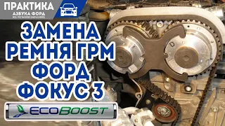 Как поменять ремень ГРМ на Форд Фокус 3 экобуст. Замена помпы.