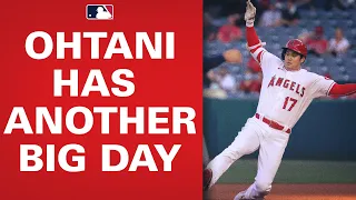 Shohei Ohtani legs out HUSTLE double, then CRUSHES homer to dead center off Tyler Glasnow!