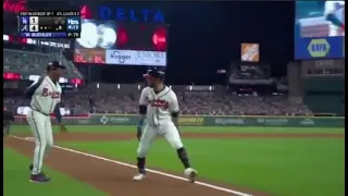 Eddie Rosario extends Braves lead with 3 Run Homerun vs Dodgers